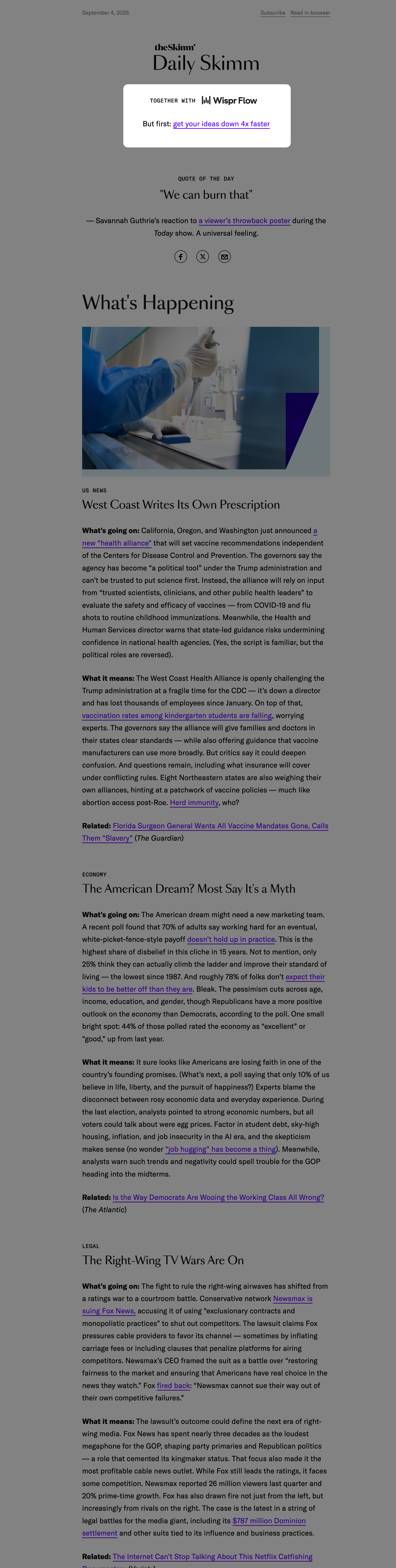 Daily Skimm Newsletter - example (updated)