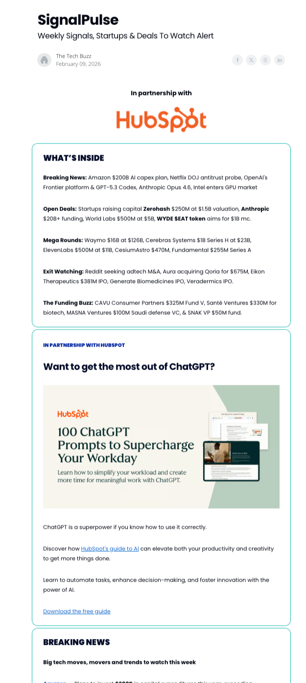 Tech Buzz - newsletter example