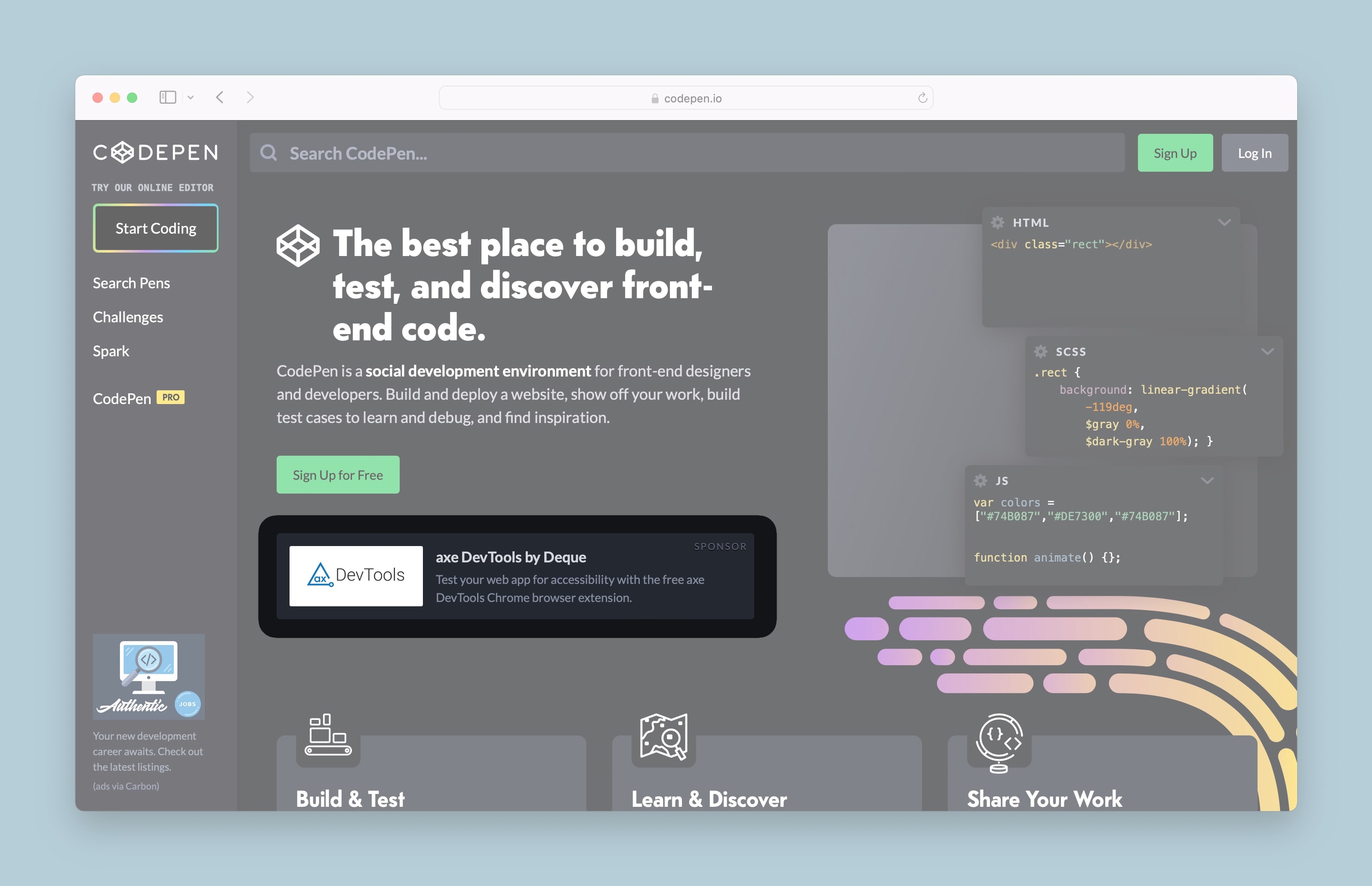 CodePen Advertising Solutions BuySellAds