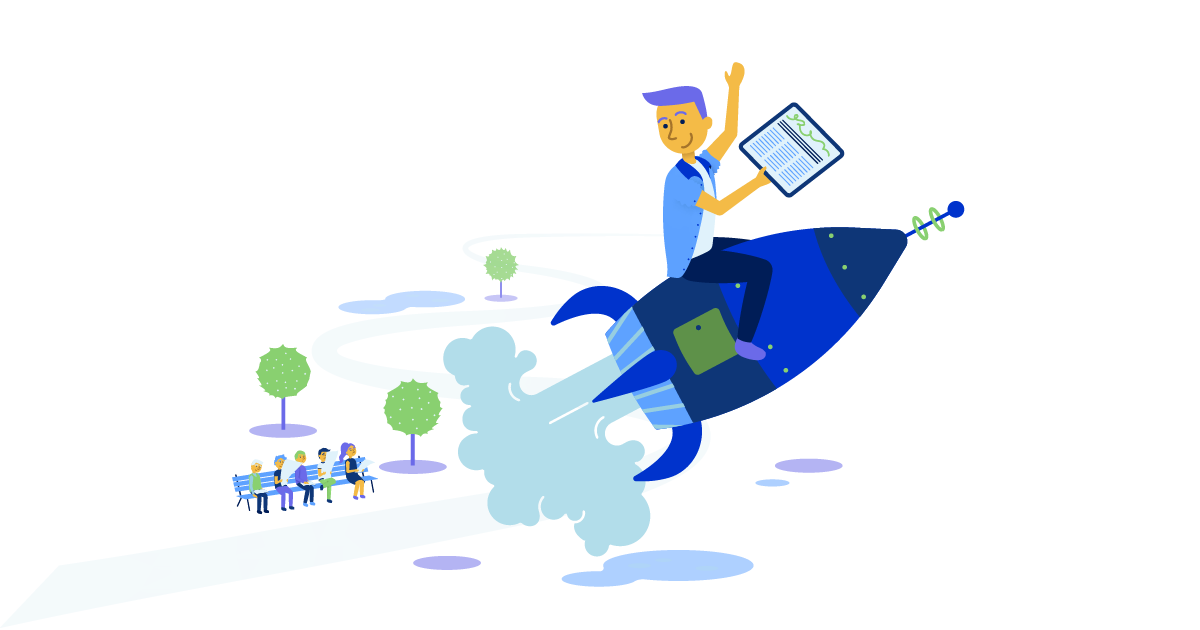 Success illustration - we're taking off